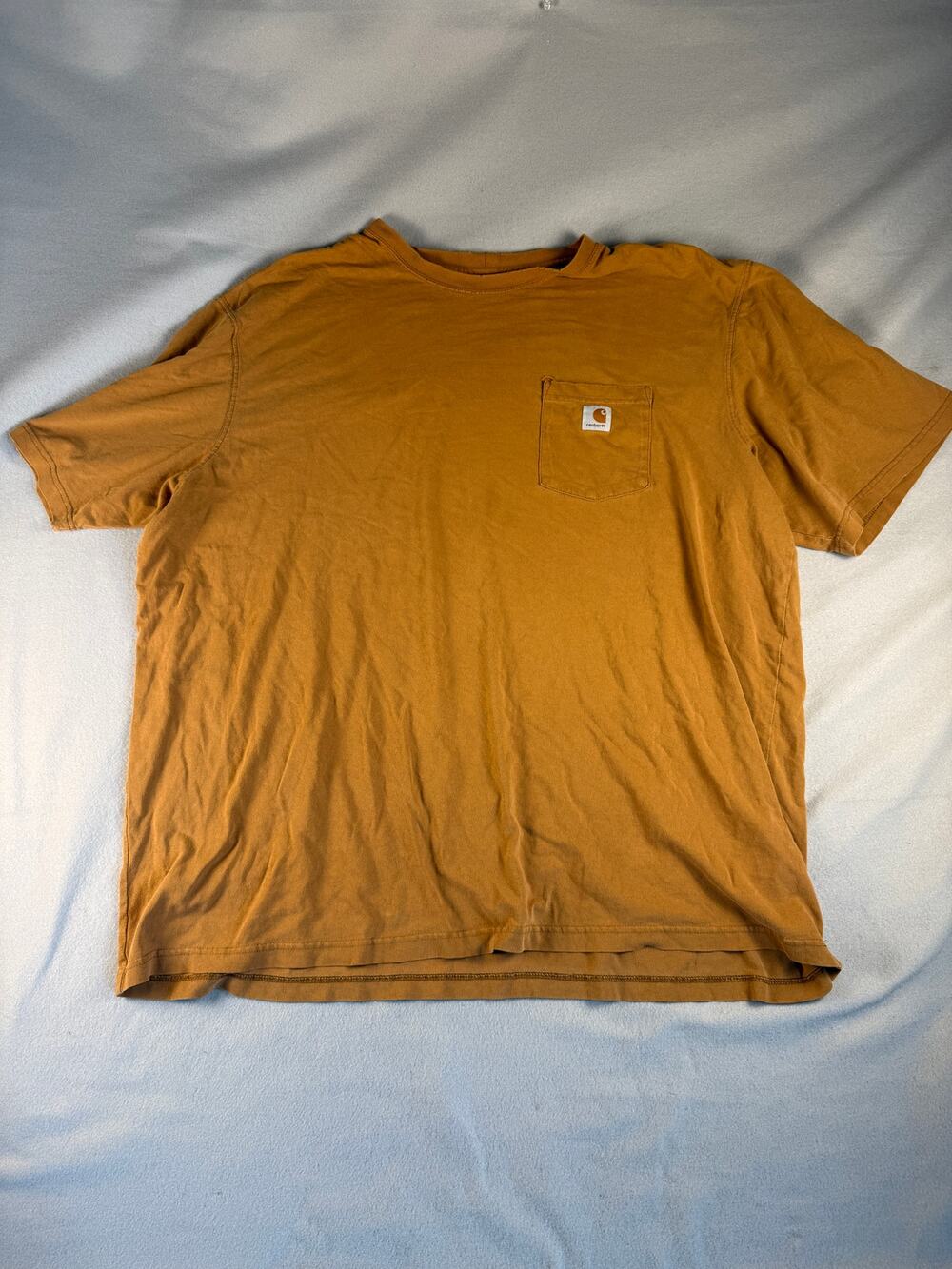 Carhartt Pocket T-Shirt Mens 2XL Brown Short Sleeve Original Fit Work Carpenter